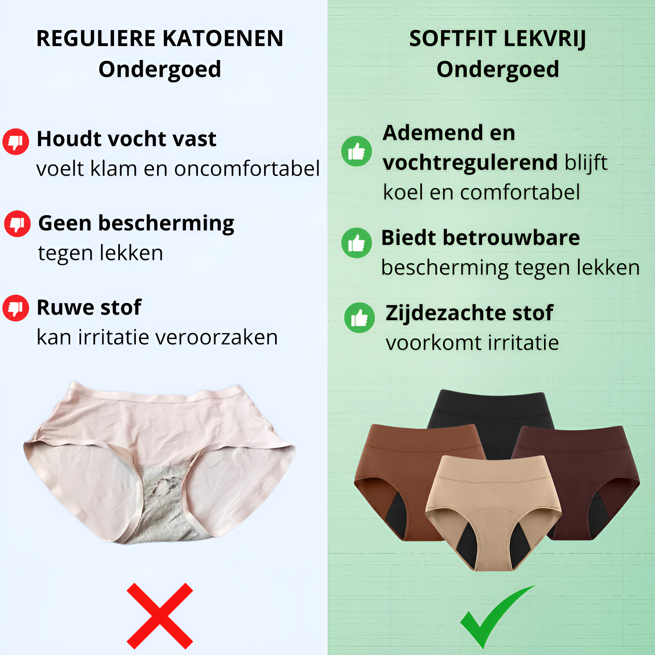 SoftFit® Leakproof Underwear 5-Pack Brown l + 5 FREE