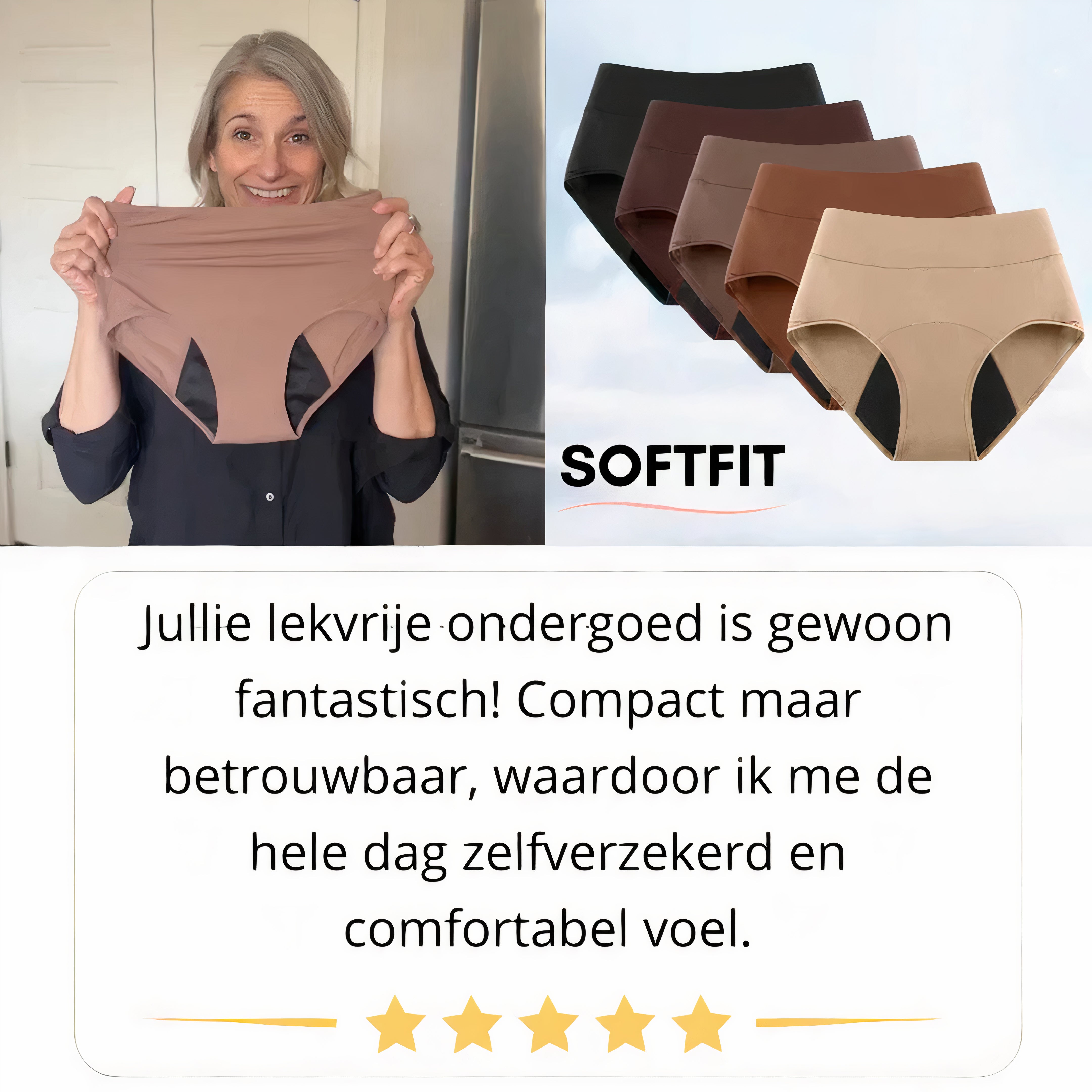 SoftFit® Leakproof Underwear 5-Pack Brown l + 5 FREE